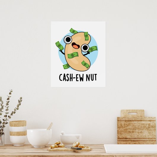 Poster Argent Nut Nut Funny Cashew Nut Pun (Cuisine)