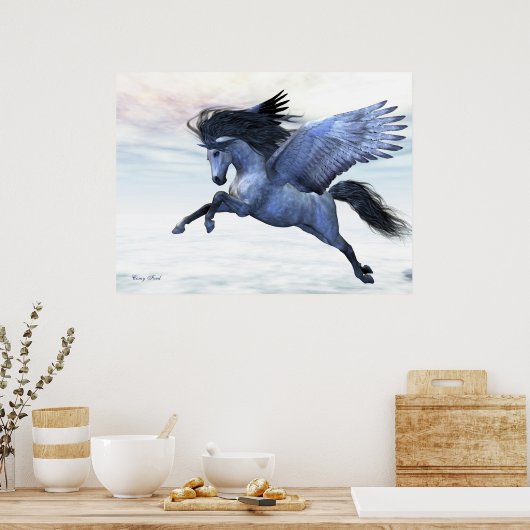 POSTER ARGENT PEGASUS CANVAS (Cuisine)