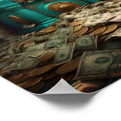 Poster Argent Richesse Prospérité Abondance Salle au trés (Coin)