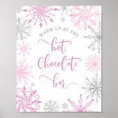 Poster Argent rose Réchauffez-vous à la barre de chocolat (Devant)