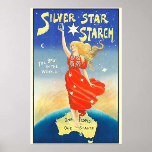 Poster Argent Star Starch Publicité Australie (Devant)
