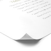 Poster Argent vert couronne mariage assise (Coin)