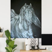 Poster Argentée (Bureau à domicile)