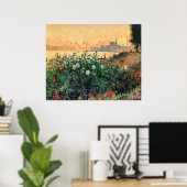 Poster Argenteuil, Fleurs au bord de la rivière, (Bureau à domicile)