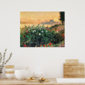 Poster Argenteuil, Fleurs au bord de la rivière, (Cuisine)