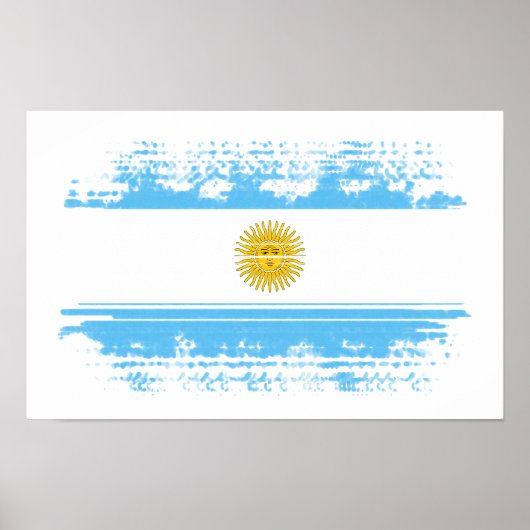 Poster Argentina flag (Devant)
