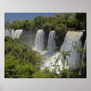 Poster Argentine, Iguacu Chute au soleil.