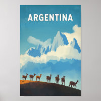 Argentine Illustration Voyage Art Vintage