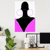 Poster Argolas original - deep pink (Bureau à domicile)