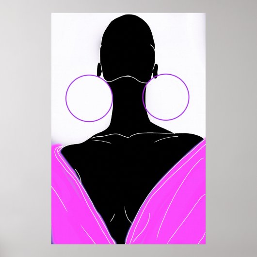 Poster Argolas original - deep pink (Devant)