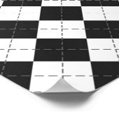Poster Argyle plaid. Scottish pattern in white and black  (Coin)