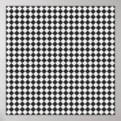 Poster Argyle plaid. Scottish pattern in white and black  (Devant)