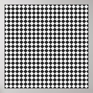 Poster Argyle plaid. Scottish pattern in white and black 