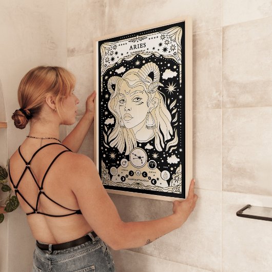 Poster Aries Bold et Dynamic - Astrology Art