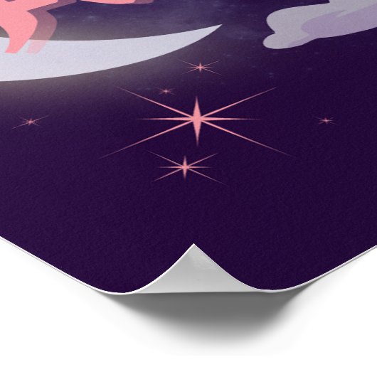 Poster Aries Céleste Lune Cloud Étoiles Astrologie Art (Coin)