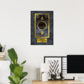 Poster Aries Dark Zodiac Astrologie : Black Gold Nom (Bureau à domicile)