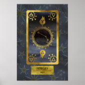 Poster Aries Dark Zodiac Astrologie : Black Gold Nom (Devant)