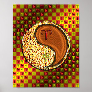 Poster Aries et le singe du bois