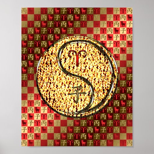Poster Aries et rat de feu (Devant)