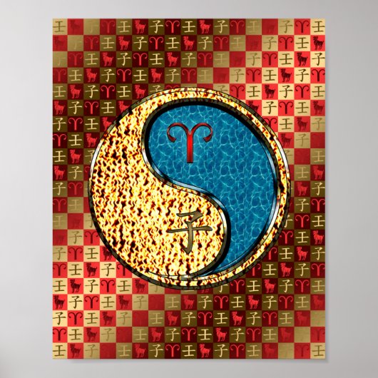 Poster Aries et rat d'eau (Devant)