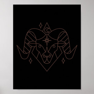 Poster Aries Noël Zodiac Horoscope Astrologie