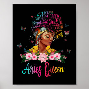Poster Aries Queen Black Women Persistent Belle