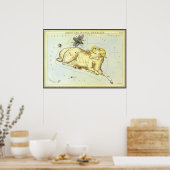 Poster Aries Ram, Constellation Vintage, Miroir d'Uranie (Cuisine)