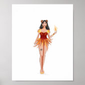 Poster Aries Star Sign Wall Art, Minimalist Zodiac (Devant)