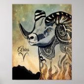 Poster Aries Zodiac (Devant)