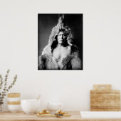 Poster Arikara Indian, Bear's Belly, portant peau d'ours (Cuisine)