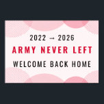 Poster ARIRANG Inspired Comeback Concert Printable Slogan<br><div class="desc">Celebrate the comeback era with this bold ARIRANG-inspired concert slogan banner. Designed in striking red, white, and black, this printable fan poster features the powerful message "2022 → 2025, ARMY Never Left, Welcome Back Home” Perfect for concerts, fan events, watch parties, or room décor, it captures the emotion of waiting...</div>