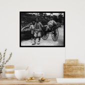 Poster Aristocrate Rickshaw coréen 1910 (Cuisine)