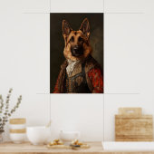 Poster Aristocratic German Shepherd Print, Renaissance (Cuisine)