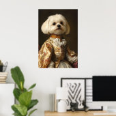 Poster Aristocratic Maltese Dog Art Print, Renaissance (Bureau à domicile)