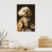 Poster Aristocratic Maltese Dog Art Print, Renaissance (Cuisine)