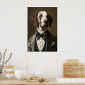 Poster Aristocratic Pointer Dog Portrait, Funny Animal (Cuisine)