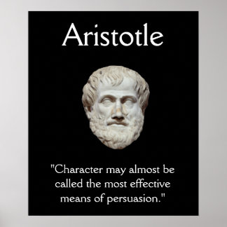 Poster Aristote - Citation de caractère et de persuasion