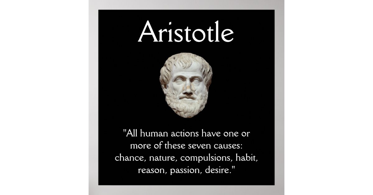 Poster Aristote citation de comportement humain Zazzle.be