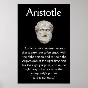 Poster Aristote - Citation De Gestion De La Colère