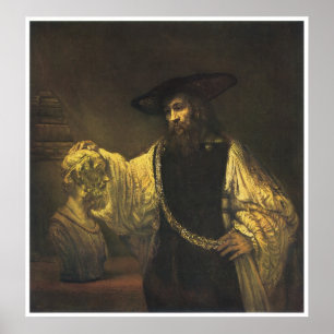 Poster Aristote Contemplating the buste of Homer, 1653