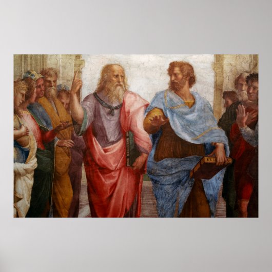 Poster Aristote et Platon par Raphael (Devant)