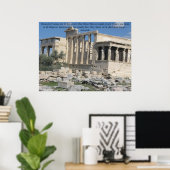 Poster Aristotle quotation with photo of the Acropolis (Bureau à domicile)