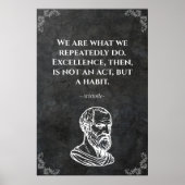 Poster Aristotle wise quote. Wisdom  (Devant)
