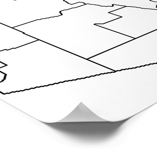 Poster Arizona Comtés Blank Plan (Coin)