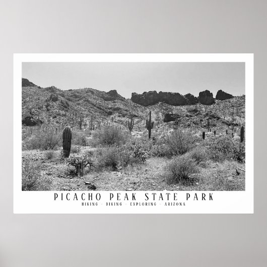 Poster Arizona Desert Picacho Peak State Park Exploration (Devant)