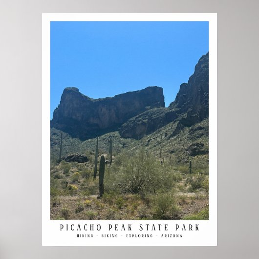 Poster Arizona Desert Picacho Peak State Park Imprimer (Devant)