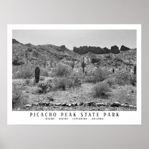 Poster Arizona Desert Picacho Peak State Park Randonnée l