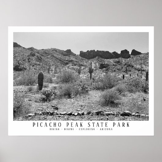 Poster Arizona Desert Picacho Peak State Park Randonnée l (Devant)