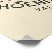 Poster Arizona Desert Sunset Road Trip Cactus Phoenix (Coin)