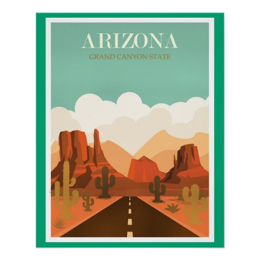 Poster Arizona Grand Canyon State (Devant)
